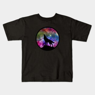 Galaxy wolf Kids T-Shirt